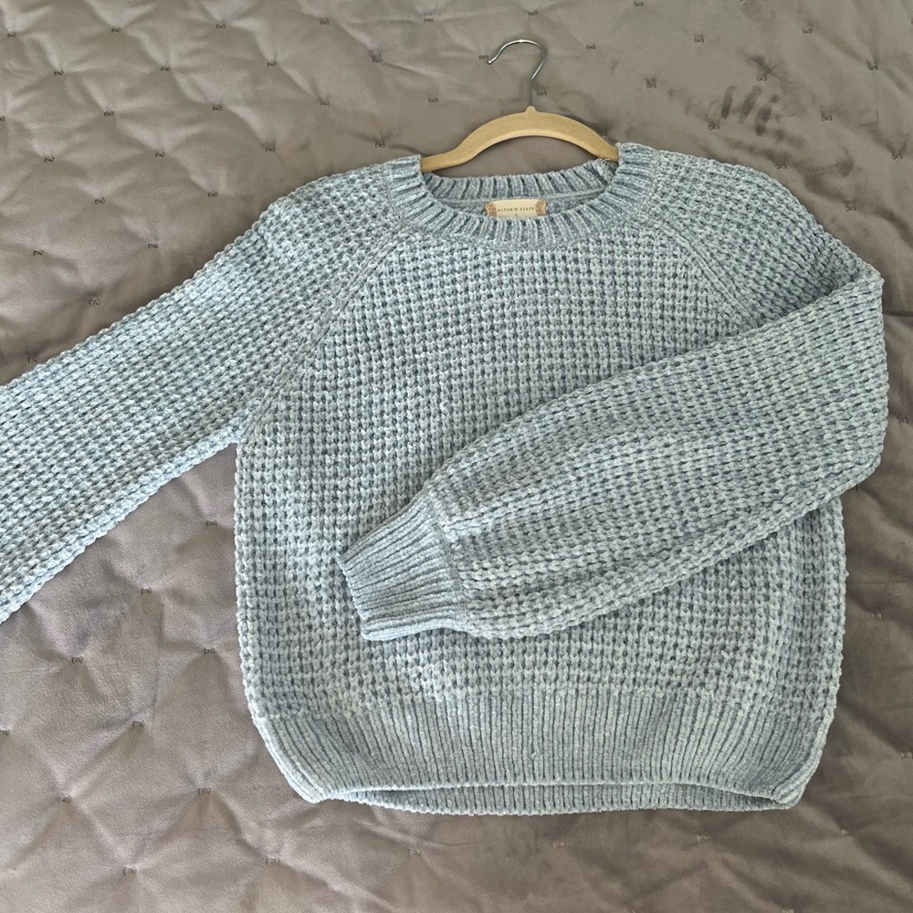 Altar'd State Blue Crew Neck Sweater